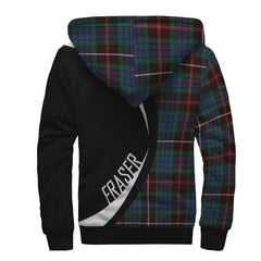 Fraser Hunting Ancient Tartan Crest Sherpa Hoodie - Circle Style