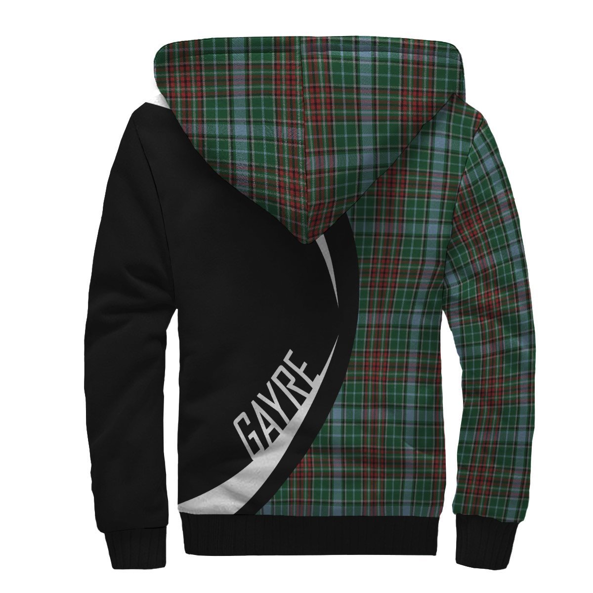 Gayre Tartan Crest Sherpa Hoodie - Circle Style