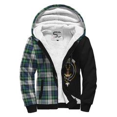 Gordon Dress Ancient Tartan Crest Sherpa Hoodie - Circle Style