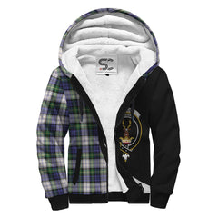 Gordon Dress Modern Tartan Crest Sherpa Hoodie - Circle Style