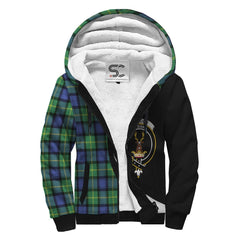 Gordon Old Ancient Tartan Crest Sherpa Hoodie - Circle Style