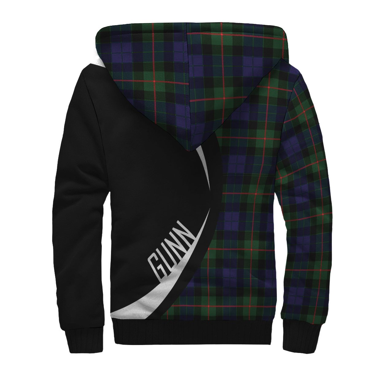 Gunn Modern Tartan Crest Sherpa Hoodie - Circle Style