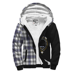 Hannay Modern Tartan Crest Sherpa Hoodie - Circle Style