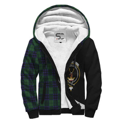 Keith Modern Tartan Crest Sherpa Hoodie - Circle Style