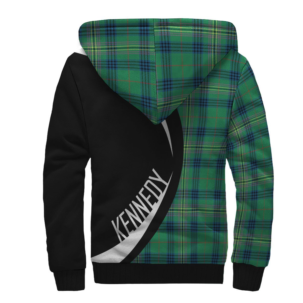 Kennedy Ancient Tartan Crest Sherpa Hoodie - Circle Style