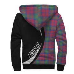 Lindsay Ancient Tartan Crest Sherpa Hoodie - Circle Style