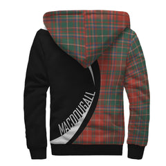 MacDougall Ancient Tartan Crest Sherpa Hoodie - Circle Style