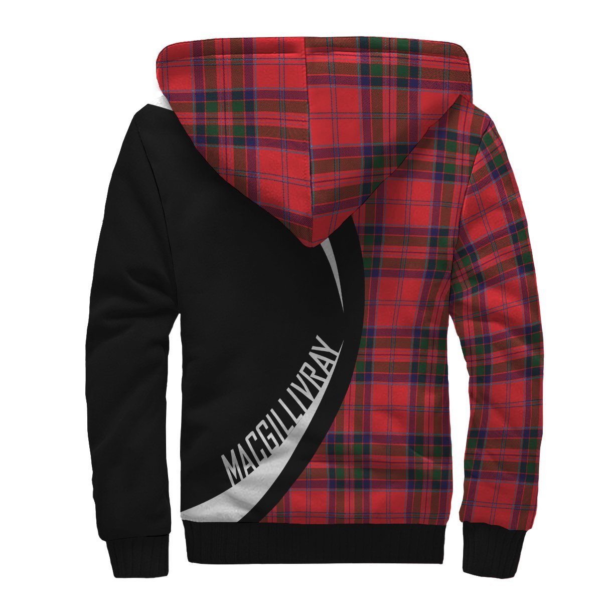 MacGillivray Modern Tartan Crest Sherpa Hoodie - Circle Style