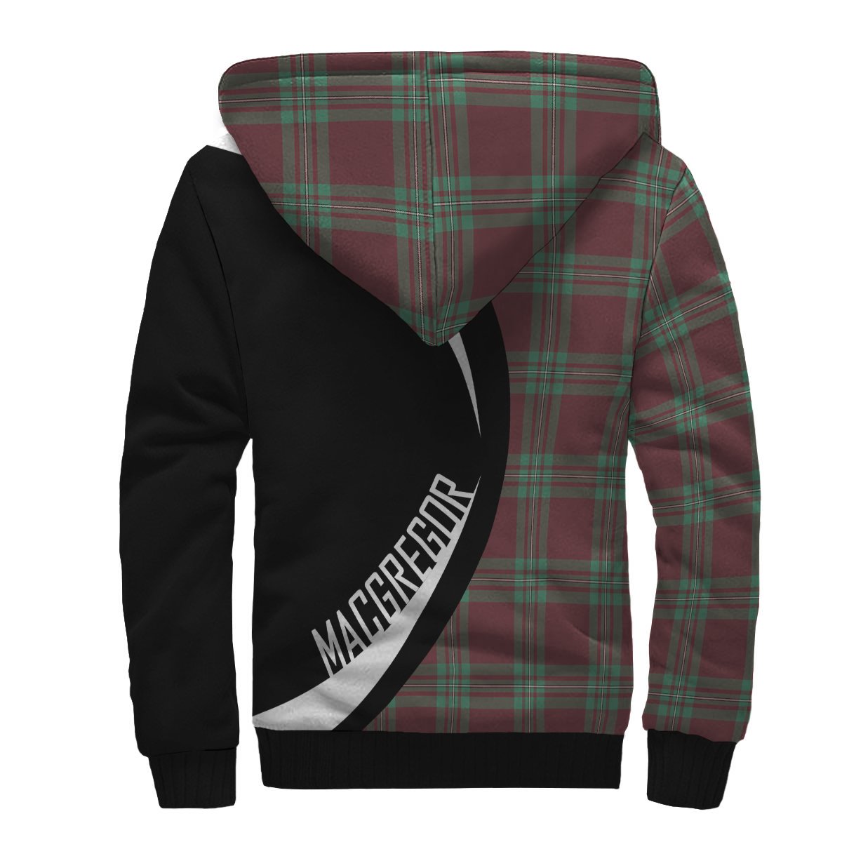 MacGregor Hunting Ancient Tartan Crest Sherpa Hoodie - Circle Style