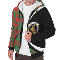 MacGregor Modern Tartan Crest Sherpa Hoodie - Circle Style