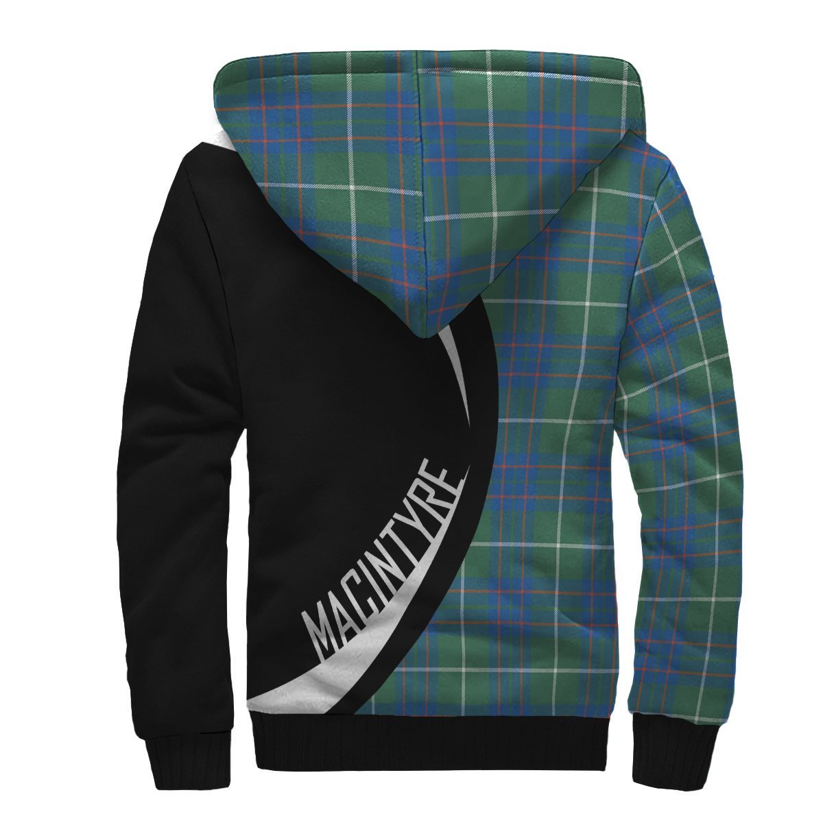 MacIntyre Hunting Ancient Tartan Crest Sherpa Hoodie - Circle Style