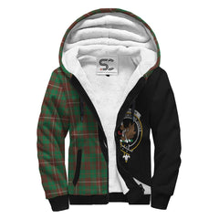 MacKinnon Hunting Modern Tartan Crest Sherpa Hoodie - Circle Style