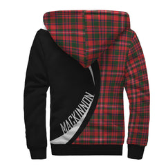 MacKinnon Modern Tartan Crest Sherpa Hoodie - Circle Style