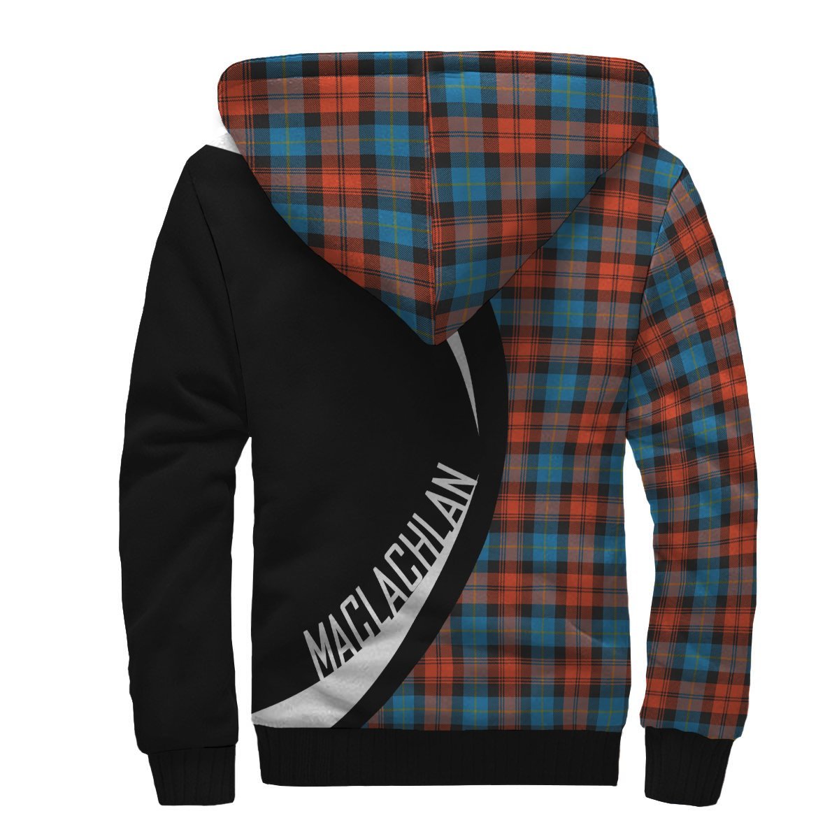 MacLachlan Ancient Tartan Crest Sherpa Hoodie - Circle Style