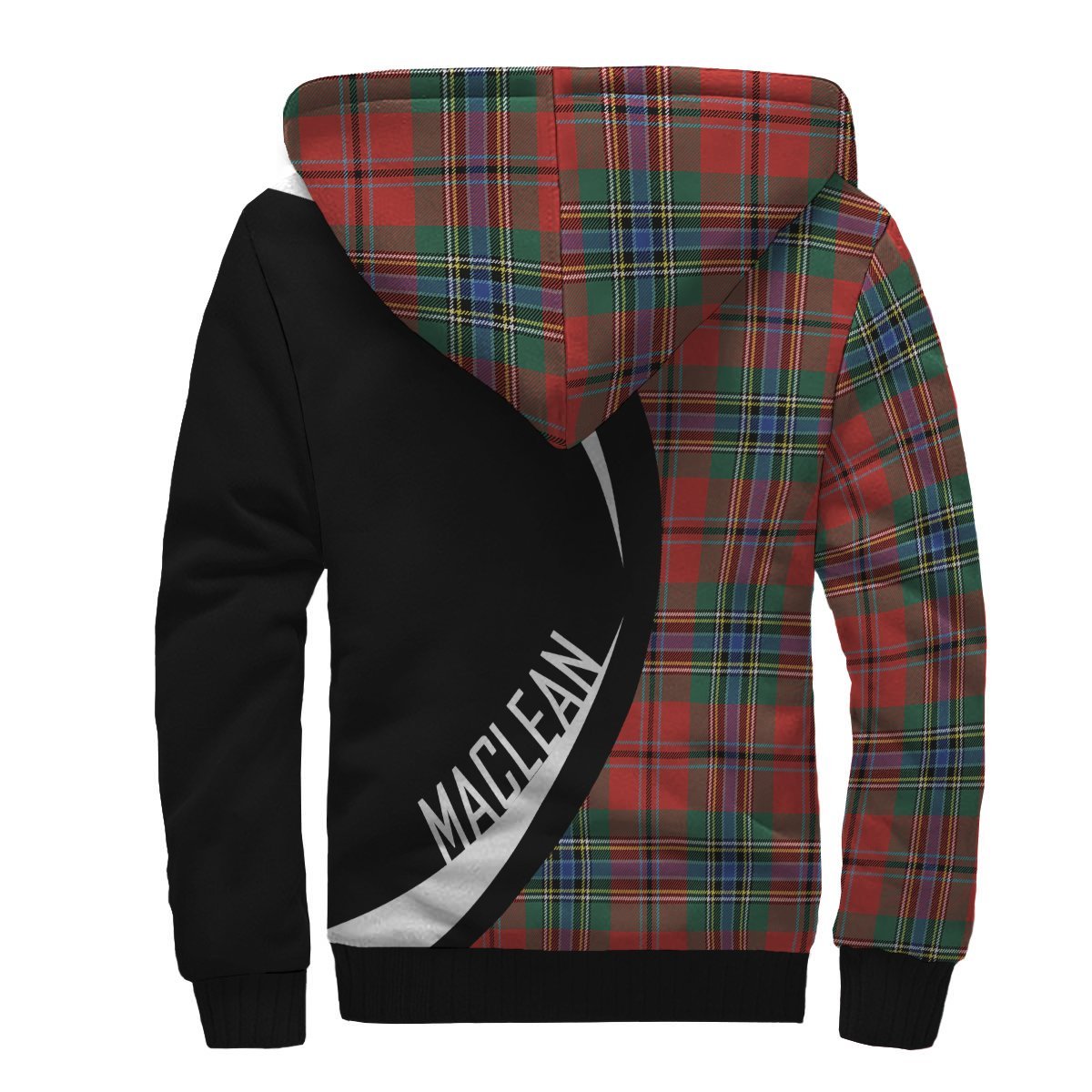 MacLean of Duart Ancient Tartan Crest Sherpa Hoodie - Circle Style