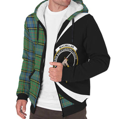 MacMillan Hunting Ancient Tartan Crest Sherpa Hoodie - Circle Style