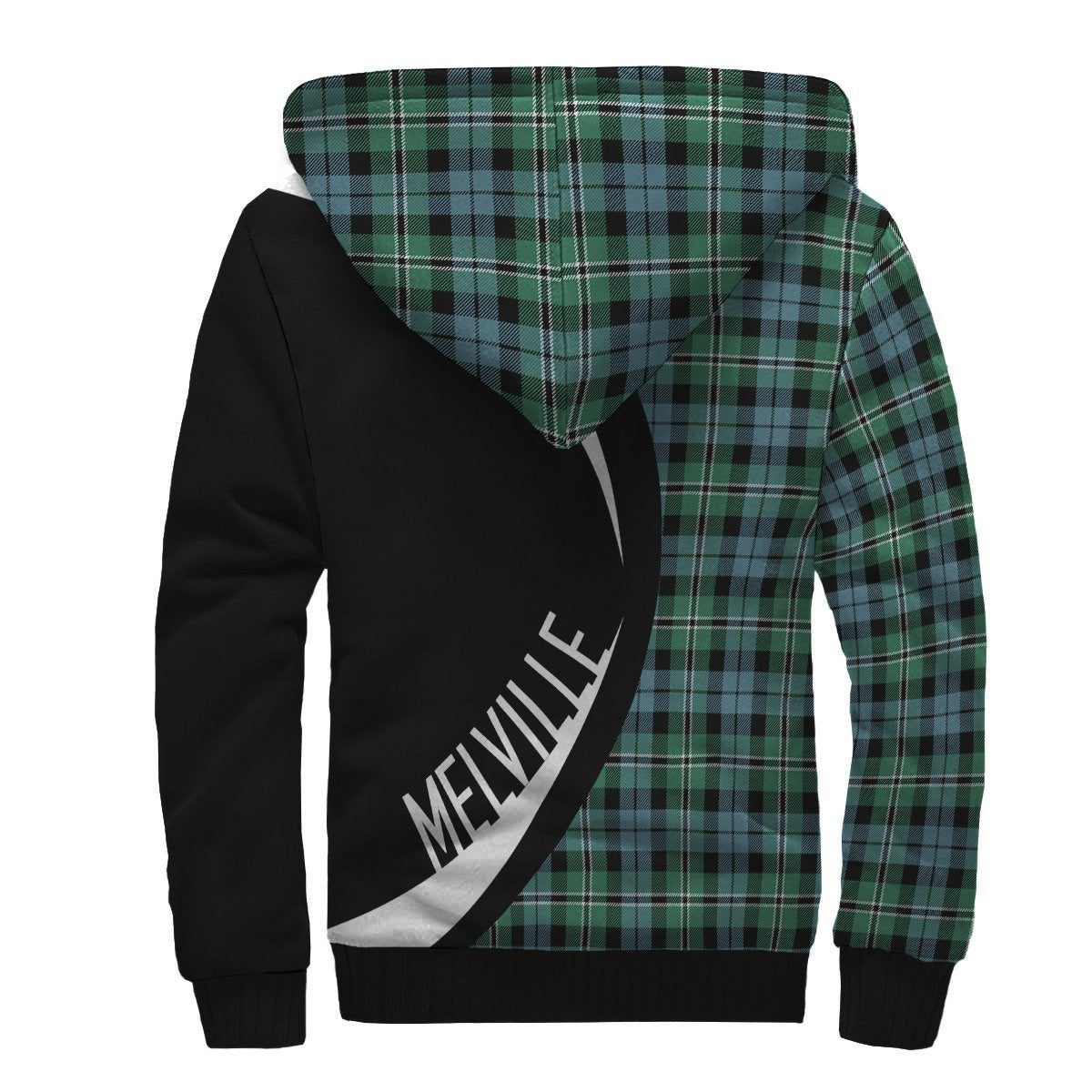 Melville Tartan Crest Sherpa Hoodie - Circle Style