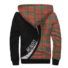 Munro Ancient Tartan Crest Sherpa Hoodie - Circle Style