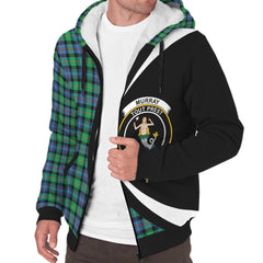 Murray of Atholl Ancient Tartan Crest Sherpa Hoodie - Circle Style