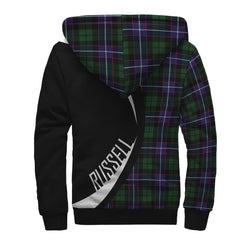 Russell Modern Tartan Crest Sherpa Hoodie - Circle Style