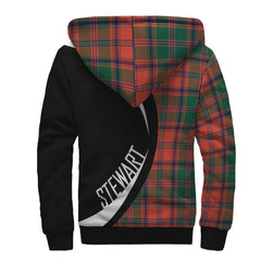 Stewart of Appin Ancient Tartan Crest Sherpa Hoodie - Circle Style