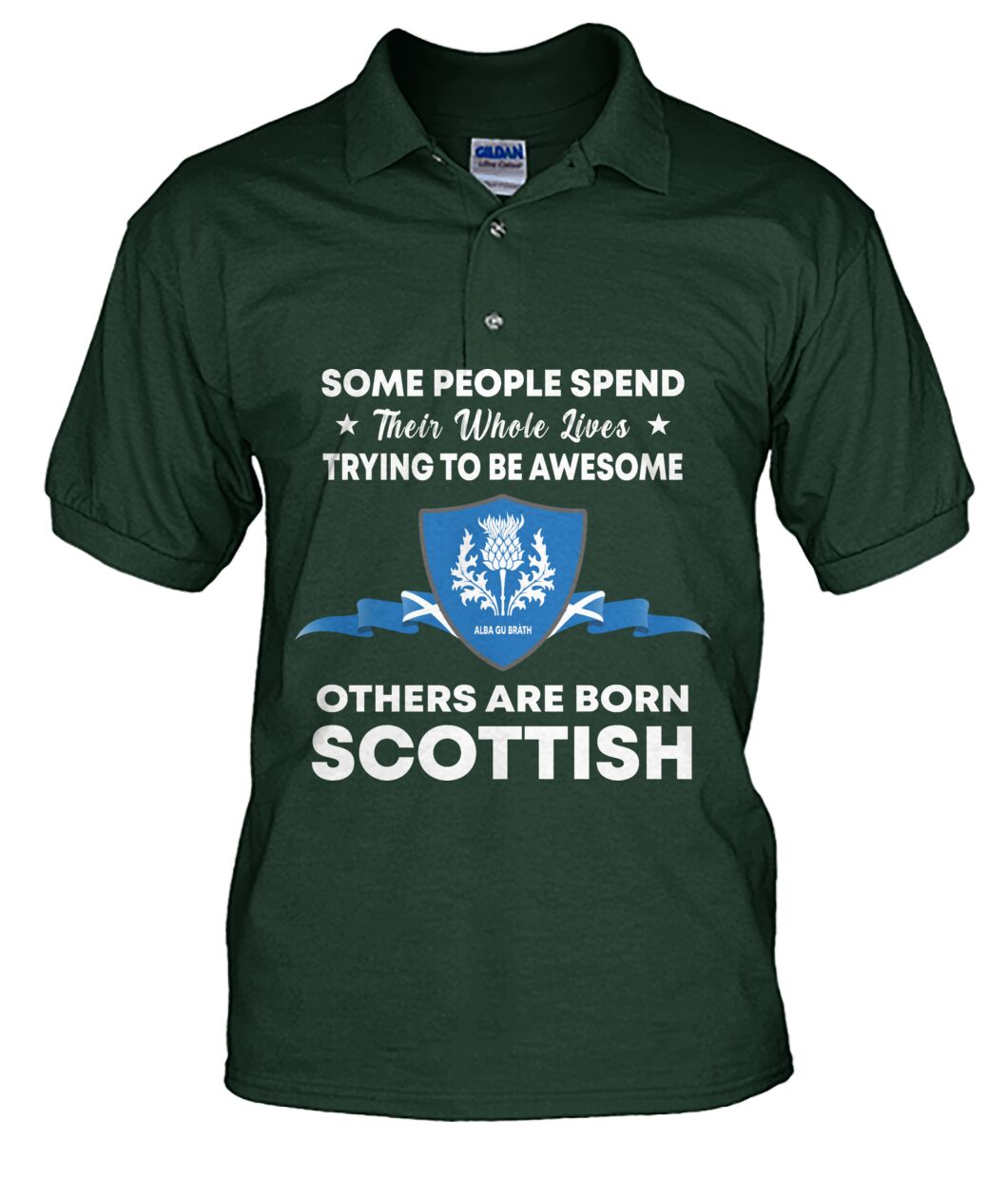 Scottish 2D Polo Shirt - Awesome Scottish Style