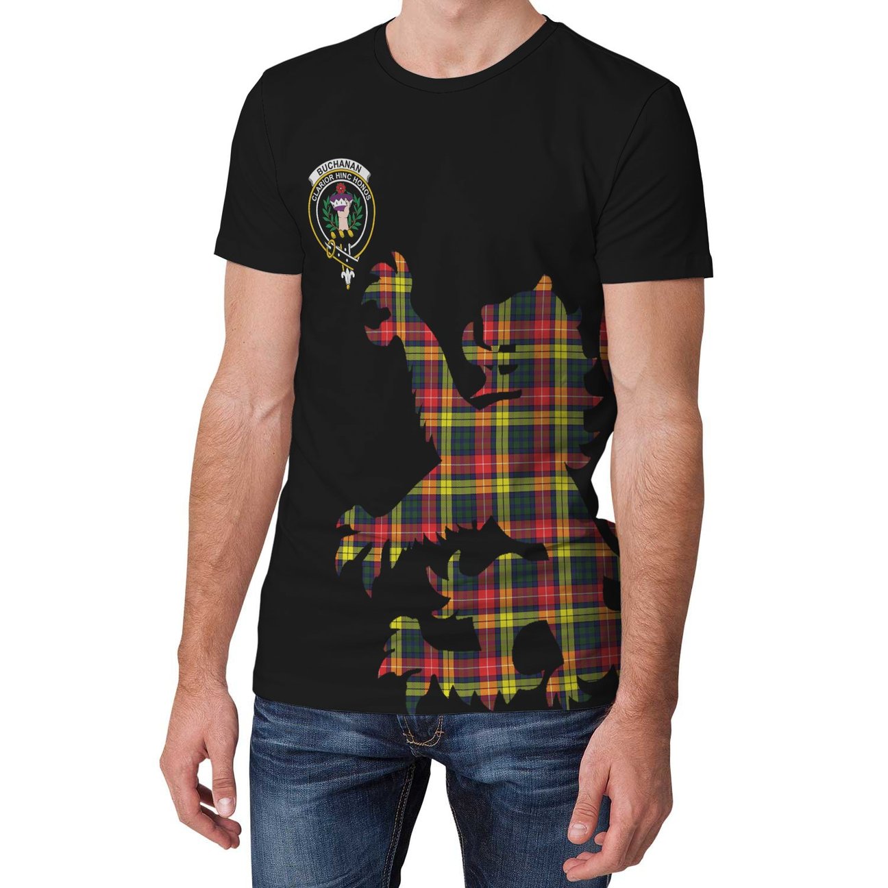 Buchanan Modern Tartan T-Shirt - Lion & Thistle Style