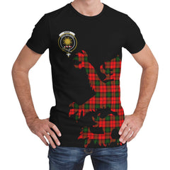 Kerr Modern Tartan Crest Lion Style T-Shirt