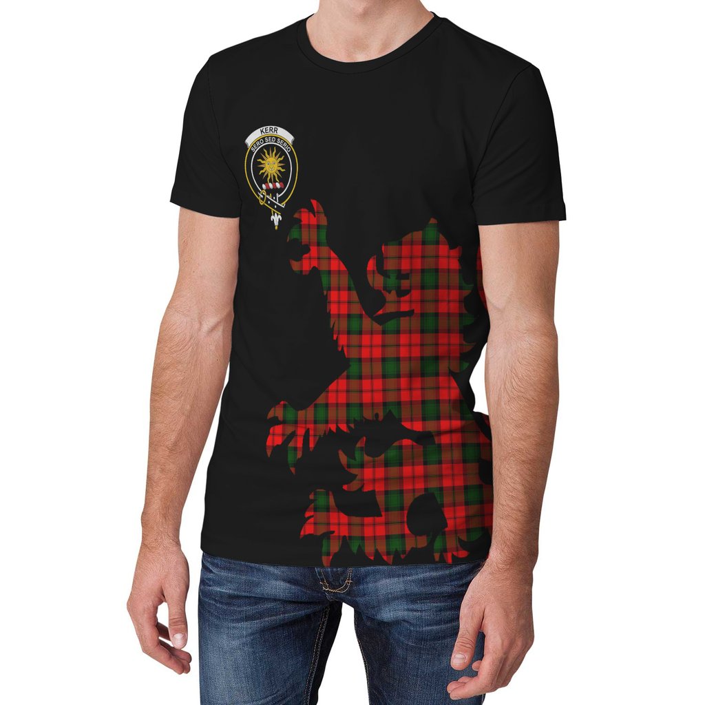 Kerr Modern Tartan Crest Lion Style T-Shirt