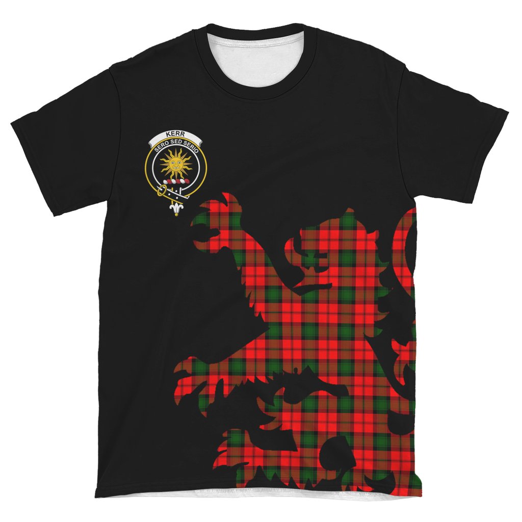 Kerr Modern Tartan Crest Lion Style T-Shirt