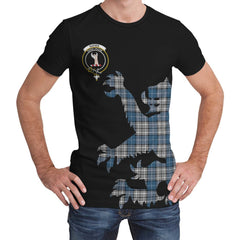 Napier Modern Tartan Crest Lion Style T-shirt