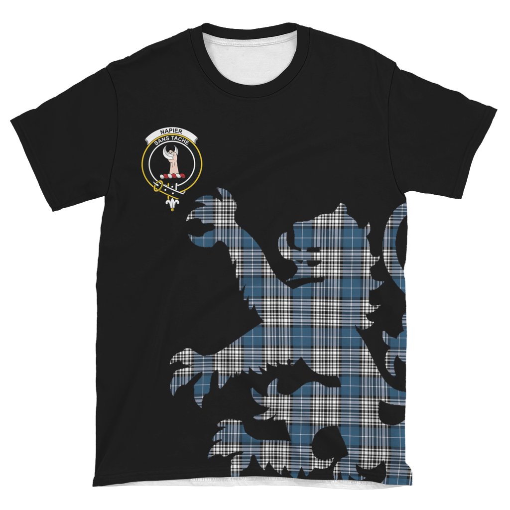 Napier Modern Tartan Crest Lion Style T-shirt