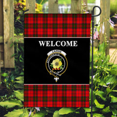 Cairns Tartan Crest Black Garden Flag