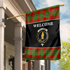 Callander Tartan Crest Black Garden Flag