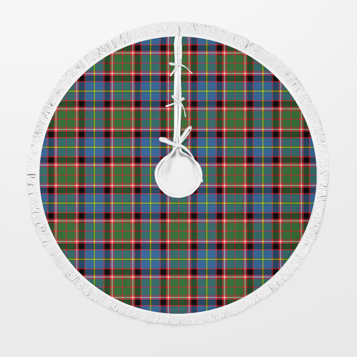 Glass Tartan Christmas Tree Skirt