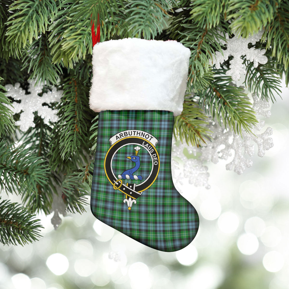 Arbuthnot Ancient Tartan Crest Christmas Stocking