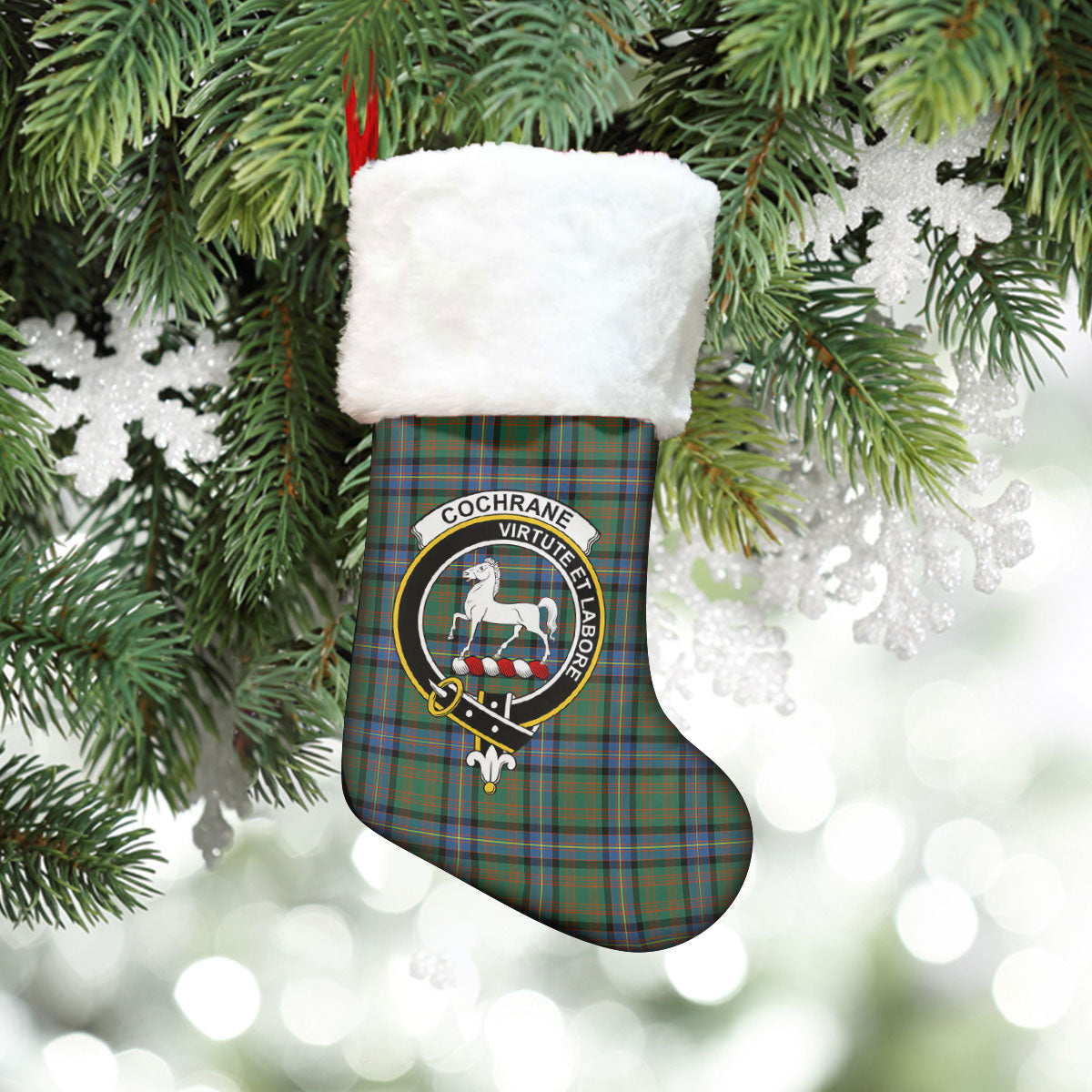 Cochrane Ancient Tartan Crest Christmas Stocking