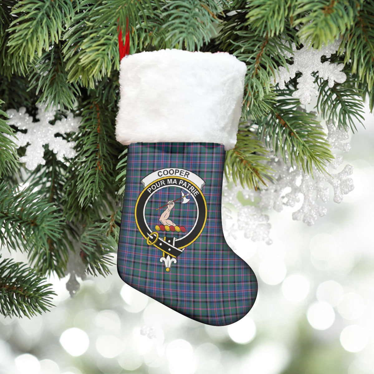 Cooper Ancient Tartan Crest Christmas Stocking