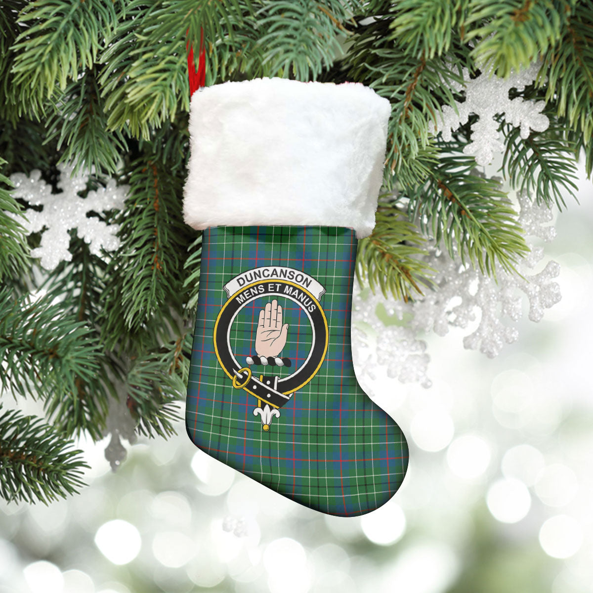 Duncanson Tartan Crest Christmas Stocking