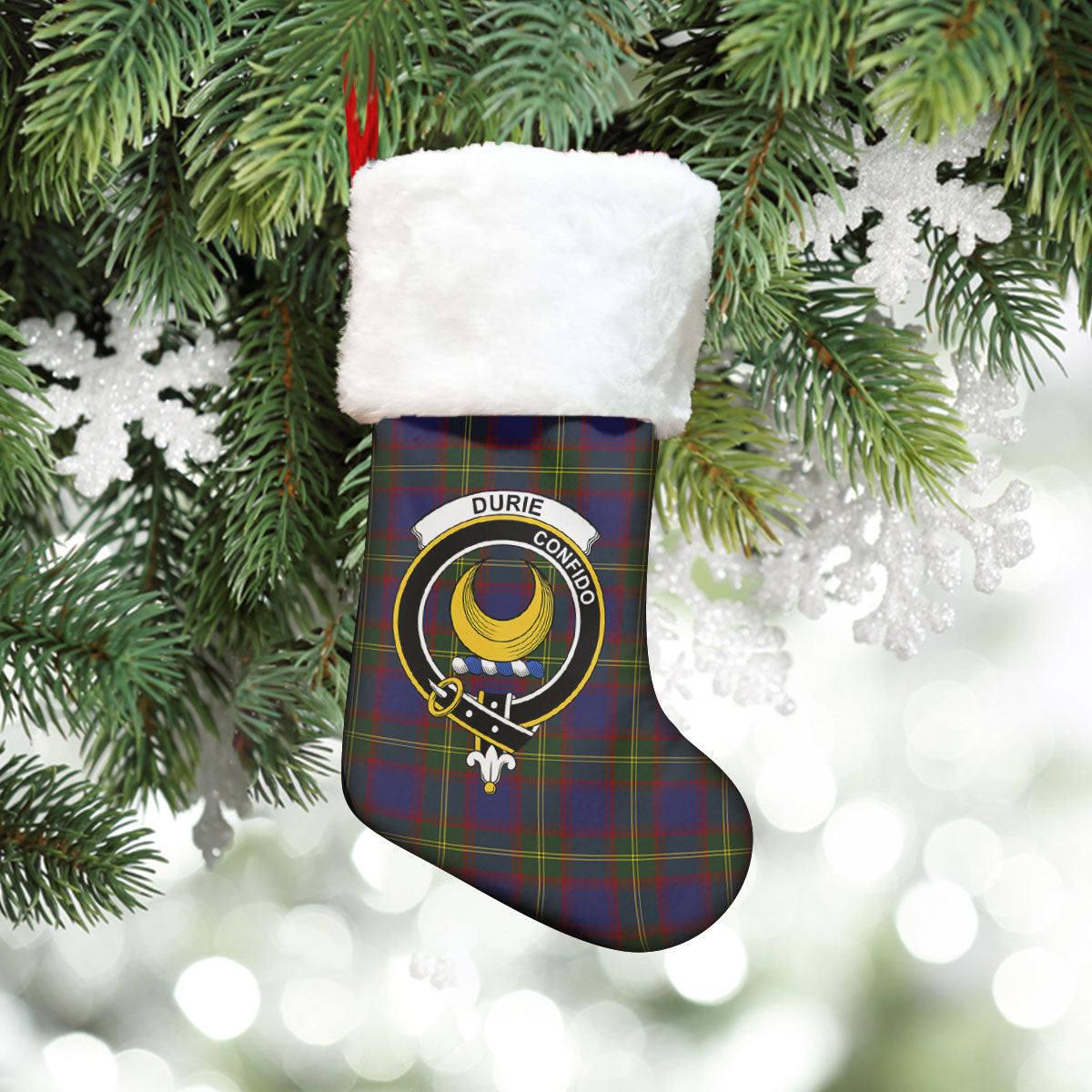 Durie Tartan Crest Christmas Stocking