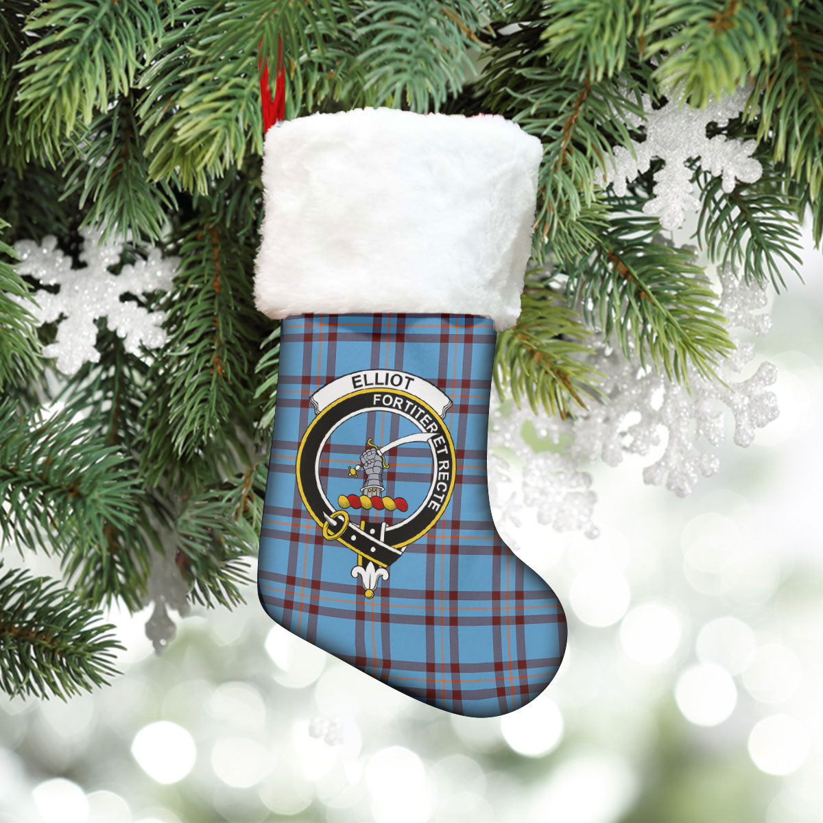 Elliot Ancient Tartan Crest Christmas Stocking