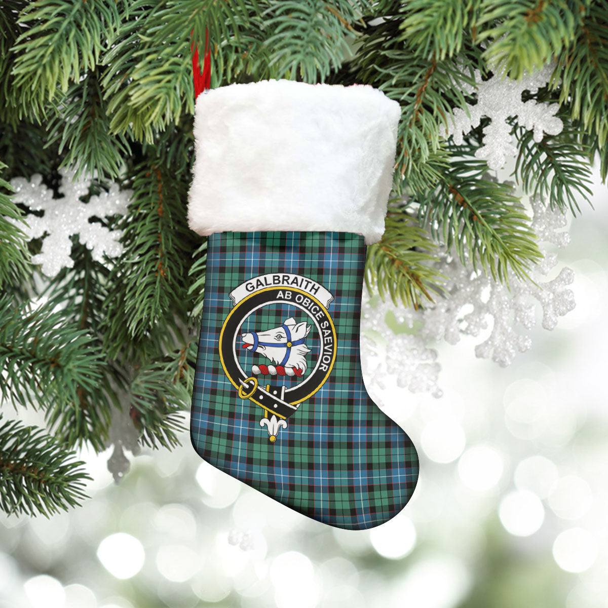 Galbraith Ancient Tartan Crest Christmas Stocking