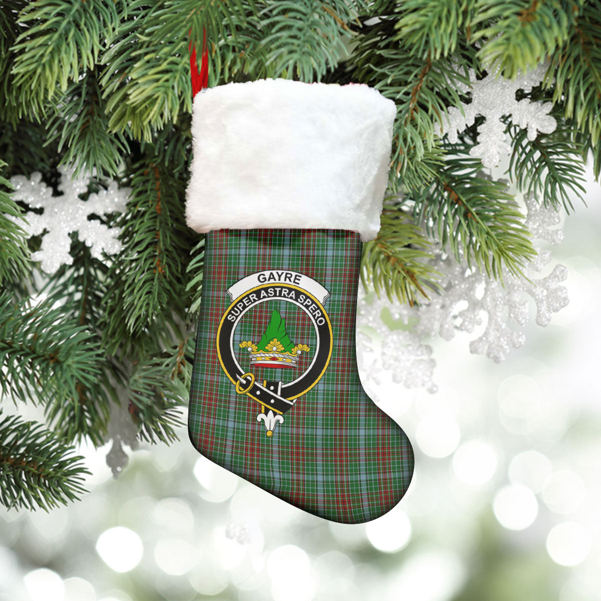 Gayre Tartan Crest Christmas Stocking