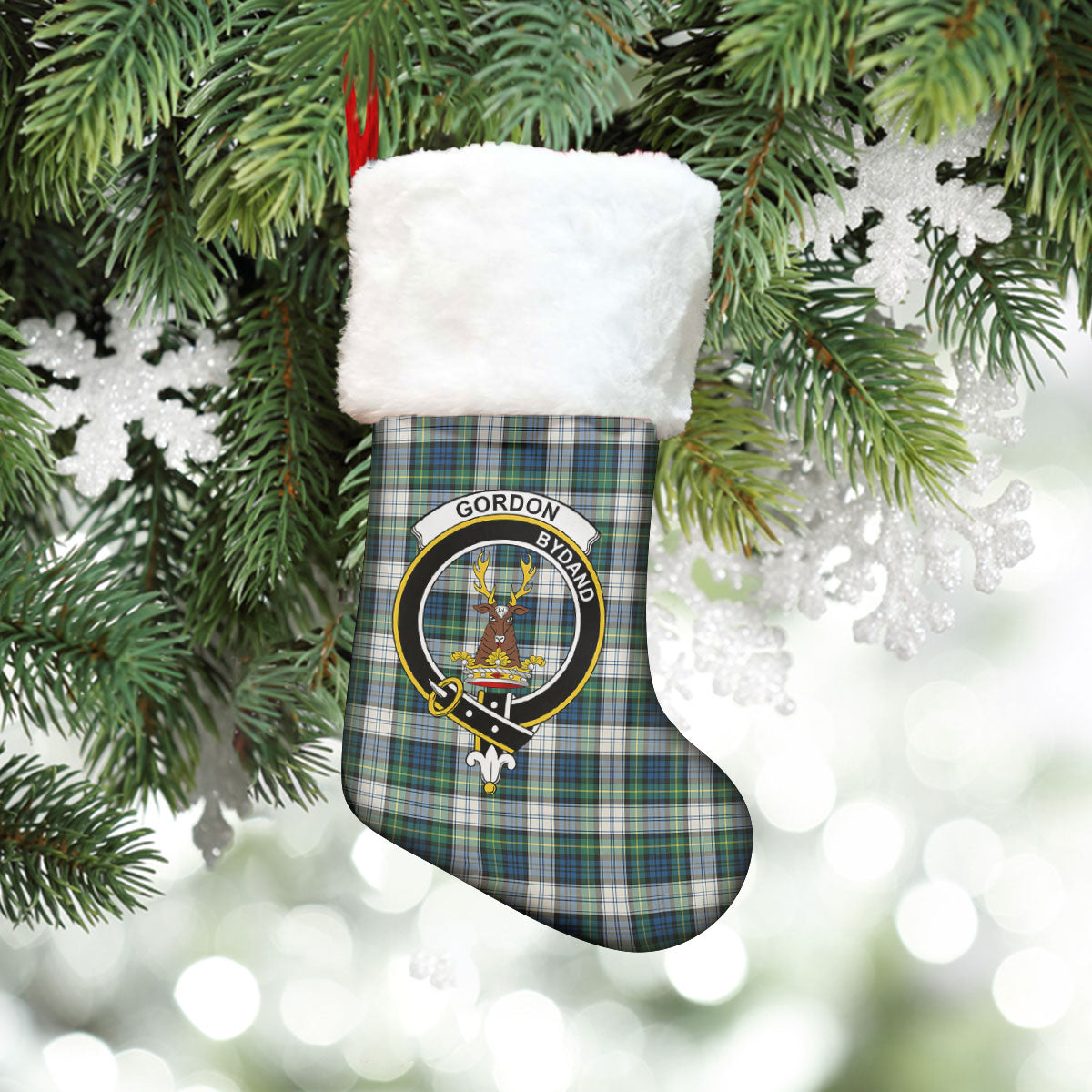 Gordon Dress Ancient Tartan Crest Christmas Stocking