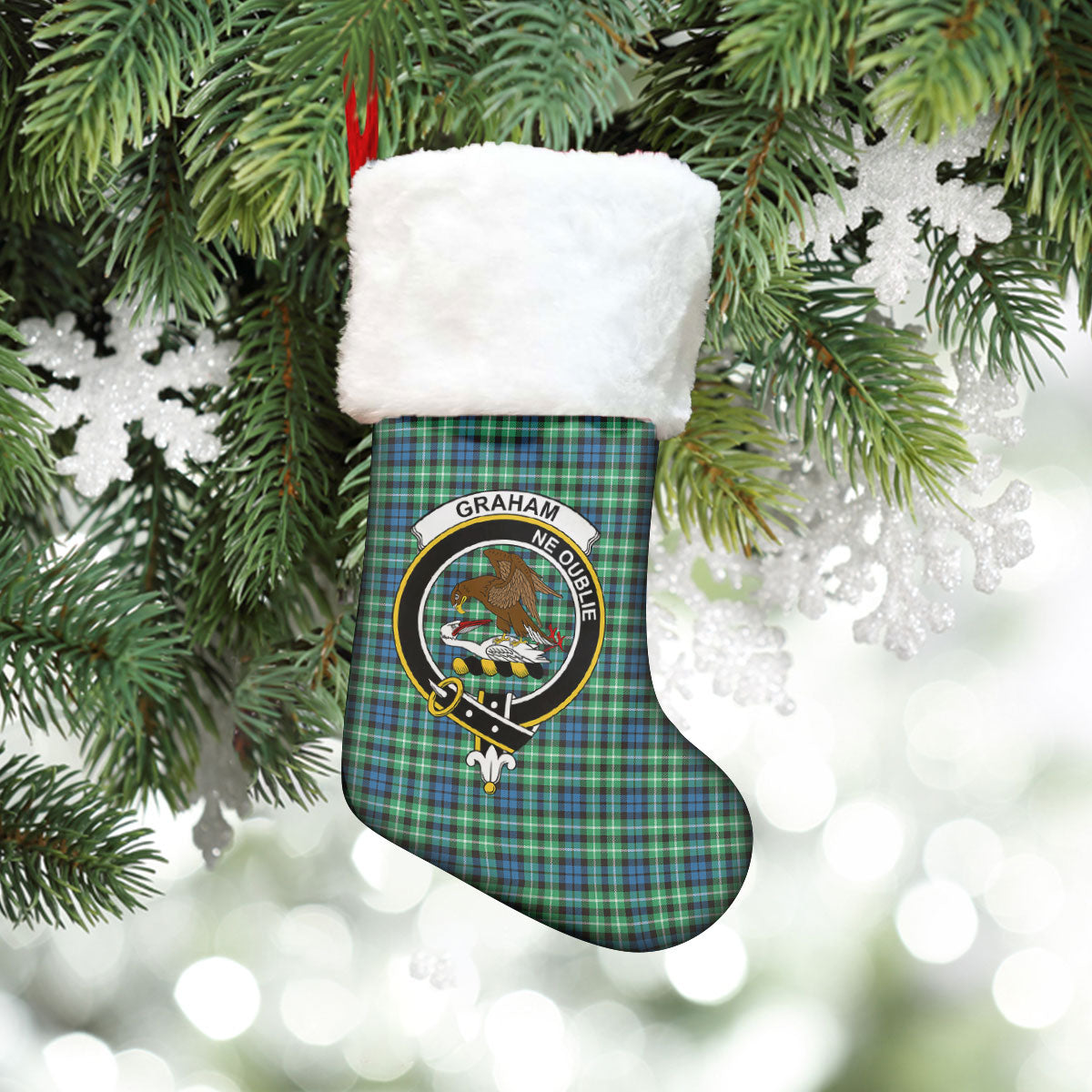 Graham of Montrose Ancient Tartan Crest Christmas Stocking