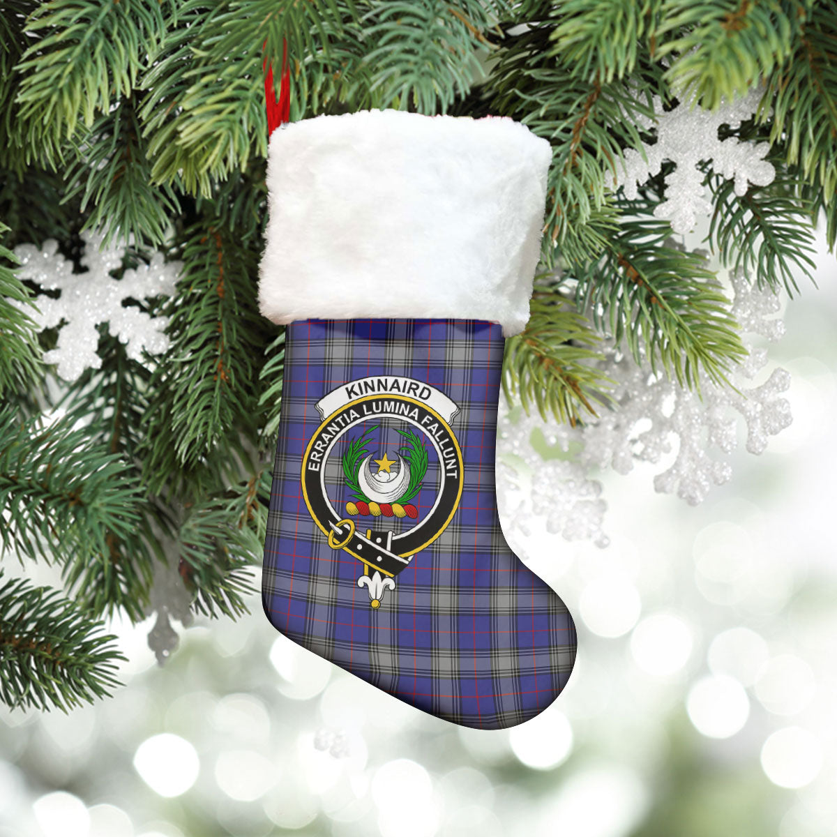 Kinnaird Tartan Crest Christmas Stocking