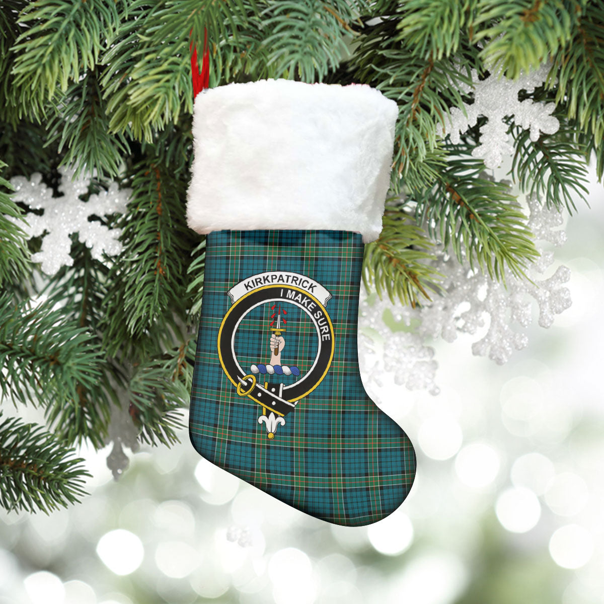 Kirkpatrick Ancient Tartan Crest Christmas Stocking