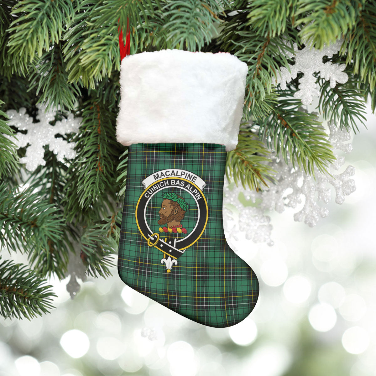 MacAlpine Ancient Tartan Crest Christmas Stocking