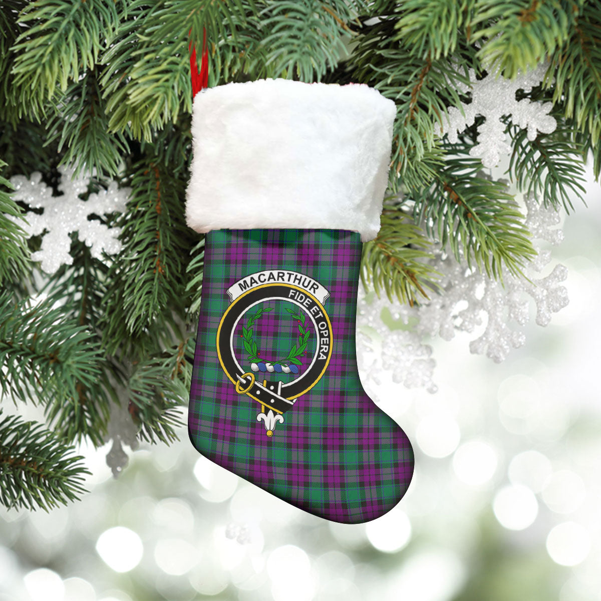 MacArthur Milton Tartan Crest Christmas Stocking