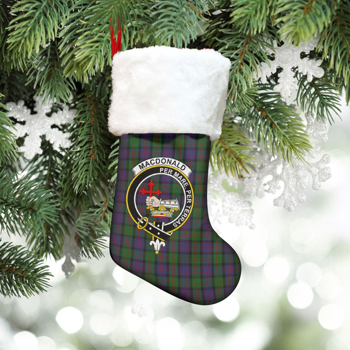 MacDonald Tartan Crest Christmas Stocking